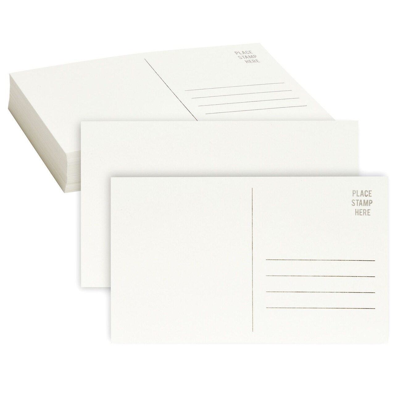 50 Pack Watercolor Postcards Blank, Bulk 4x6 Inch Cards to Paint, for Art, DIY (White, 300gsm Cardstock)